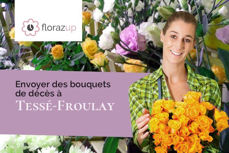 coeurs de fleurs pour des funérailles à Tessé-Froulay (Orne/61410)
