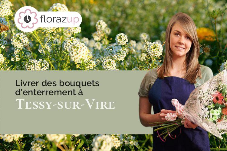 bouquets de fleurs pour un deuil à Tessy-sur-Vire (Manche/50420)