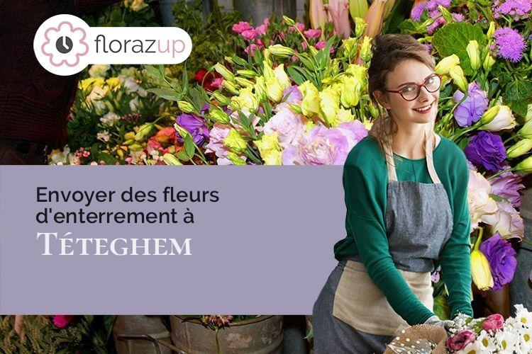 fleurs deuil pour un deuil à Téteghem (Nord/59229)