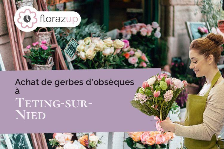 compositions de fleurs pour des obsèques à Teting-sur-Nied (Moselle/57114)