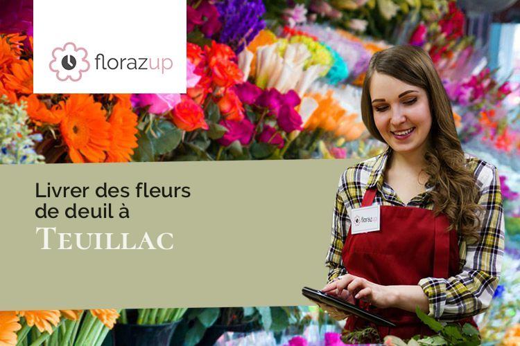 coeurs de fleurs pour un décès à Teuillac (Gironde/33710)