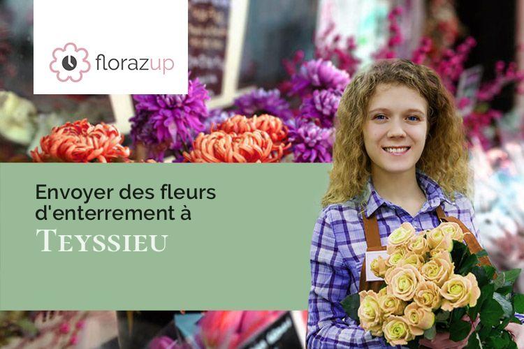 coeurs de fleurs pour un deuil à Teyssieu (Lot/46190)