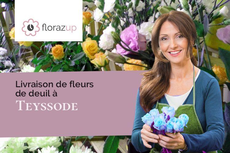 couronnes florales pour un deuil à Teyssode (Tarn/81220)