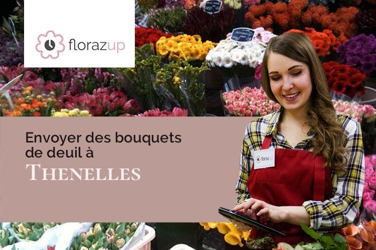 fleurs deuil pour des obsèques à Thenelles (Aisne/02390)