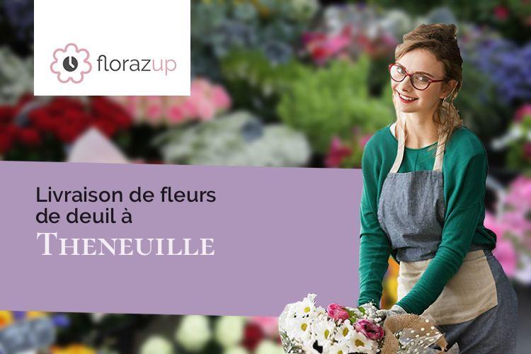 couronnes de fleurs pour un décès à Theneuille (Allier/03350)