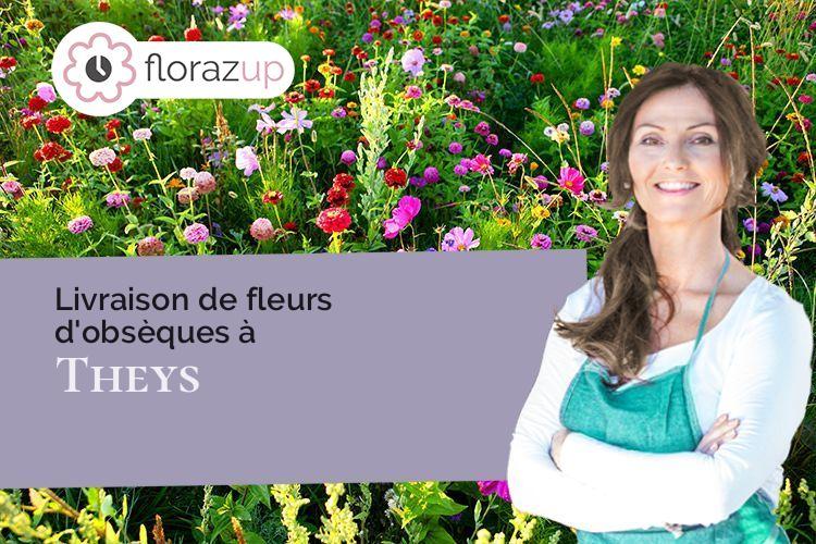 compositions de fleurs pour un deuil à Theys (Isère/38570)