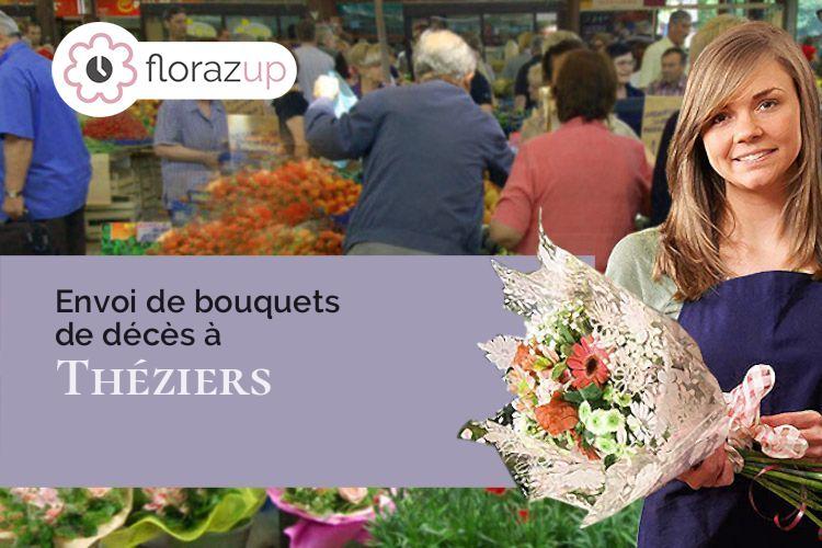 créations florales pour un deuil à Théziers (Gard/30390)