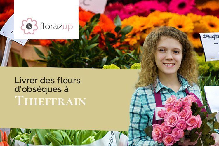 fleurs deuil pour un deuil à Thieffrain (Aube/10140)