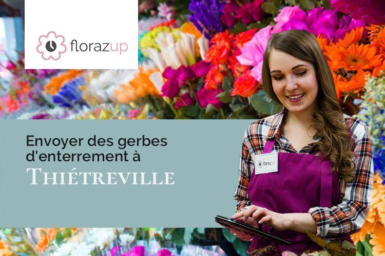 coeurs de fleurs pour un enterrement à Thiétreville (Seine-Maritime/76540)