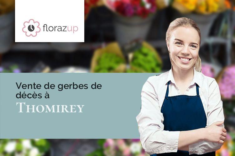 coeurs de fleurs pour des funérailles à Thomirey (Côte-d'Or/21360)