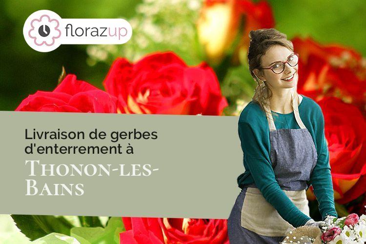 créations florales pour des obsèques à Thonon-les-Bains (Haute-Savoie/74200)