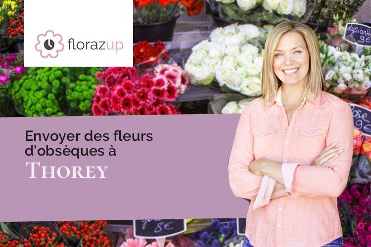 créations de fleurs pour un enterrement à Thorey (Yonne/89430)