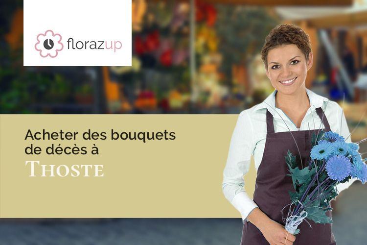 compositions florales pour un enterrement à Thoste (Côte-d'Or/21460)