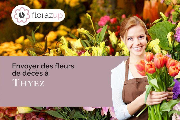 couronnes florales pour un deuil à Thyez (Haute-Savoie/74300)