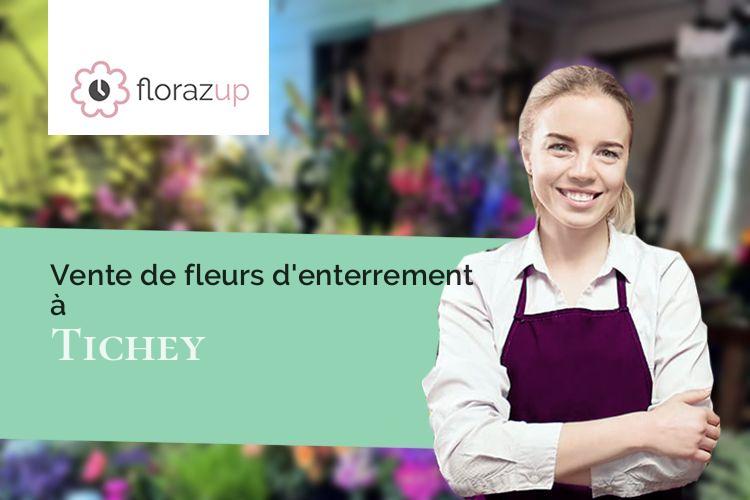 coeurs de fleurs pour un décès à Tichey (Côte-d'Or/21250)