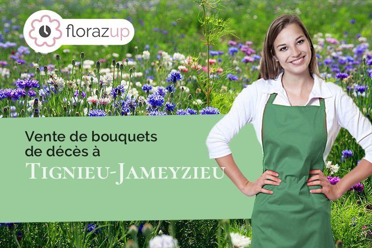 fleurs deuil pour un deuil à Tignieu-Jameyzieu (Isère/38230)