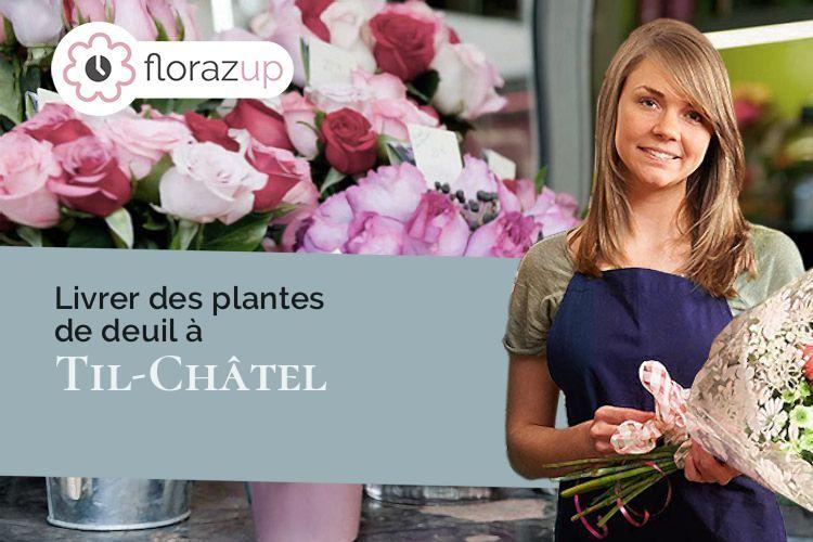 compositions de fleurs pour des obsèques à Til-Châtel (Côte-d'Or/21120)