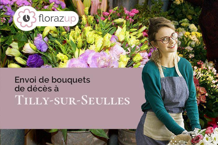 couronnes florales pour des funérailles à Tilly-sur-Seulles (Calvados/14250)