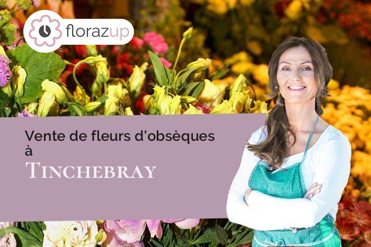 couronnes de fleurs pour des funérailles à Tinchebray (Orne/61800)