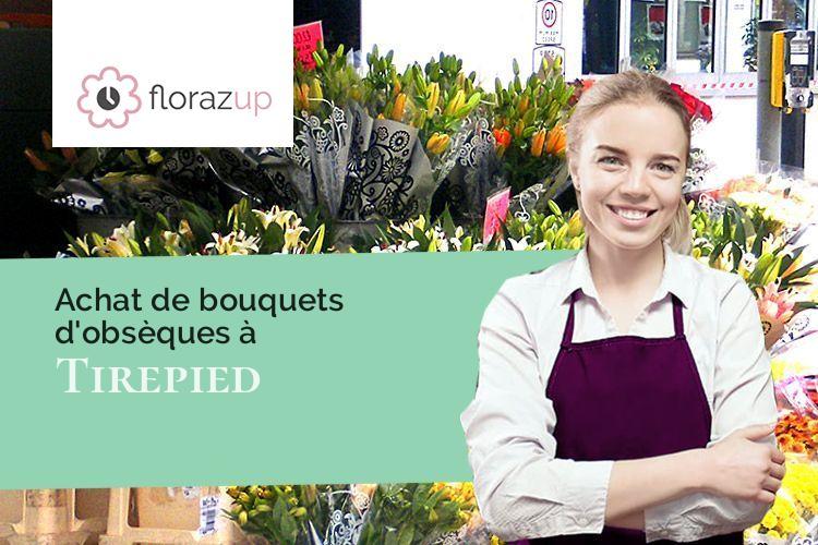 couronnes florales pour un enterrement à Tirepied (Manche/50870)