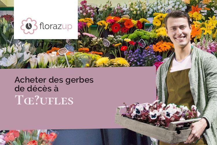 fleurs deuil pour un décès à Tœ?ufles (Somme/80870)