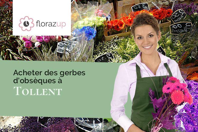 compositions florales pour des obsèques à Tollent (Pas-de-Calais/62390)
