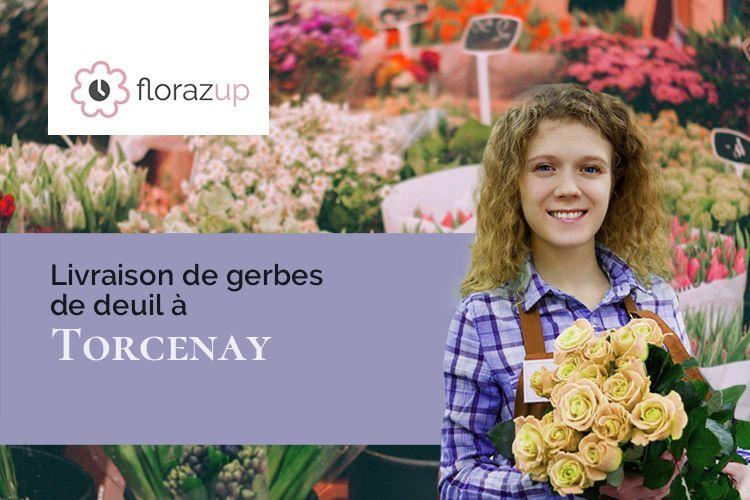 couronnes florales pour des funérailles à Torcenay (Haute-Marne/52600)