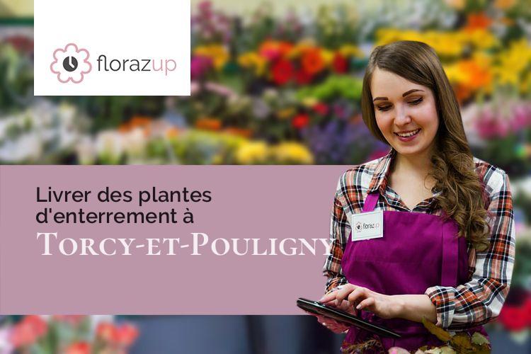 couronnes de fleurs pour des obsèques à Torcy-et-Pouligny (Côte-d'Or/21460)