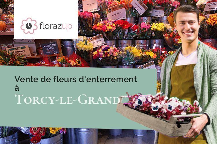 compositions de fleurs pour un deuil à Torcy-le-Grand (Aube/10700)