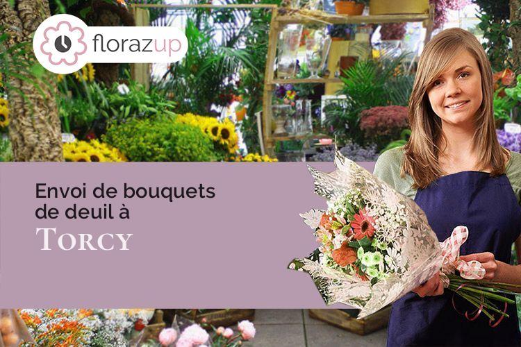 fleurs deuil pour des funérailles à Torcy (Saône-et-Loire/71210)