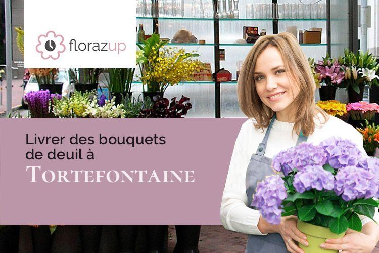 compositions de fleurs pour un deuil à Tortefontaine (Pas-de-Calais/62140)