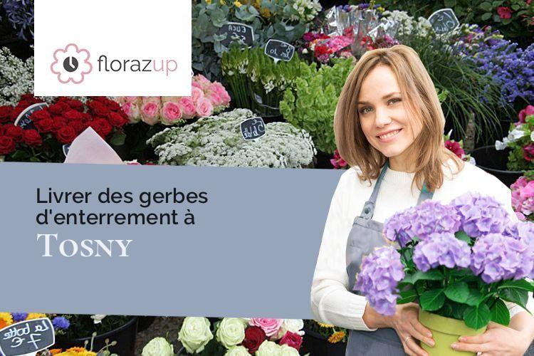 croix de fleurs pour un enterrement à Tosny (Eure/27700)