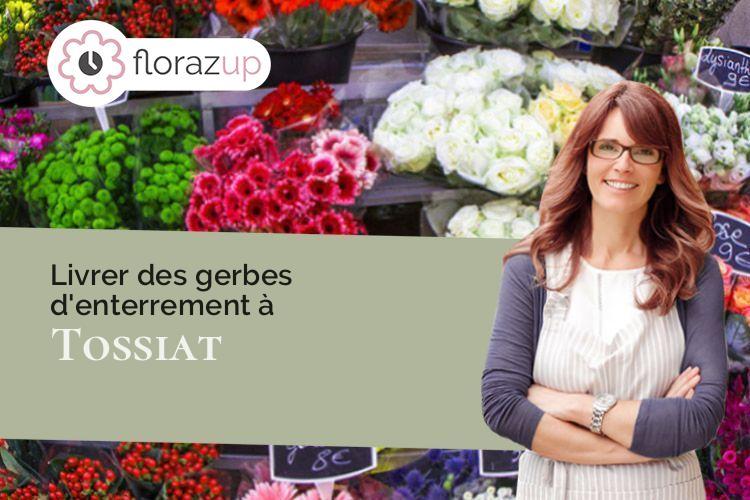 compositions florales pour un deuil à Tossiat (Ain/01250)