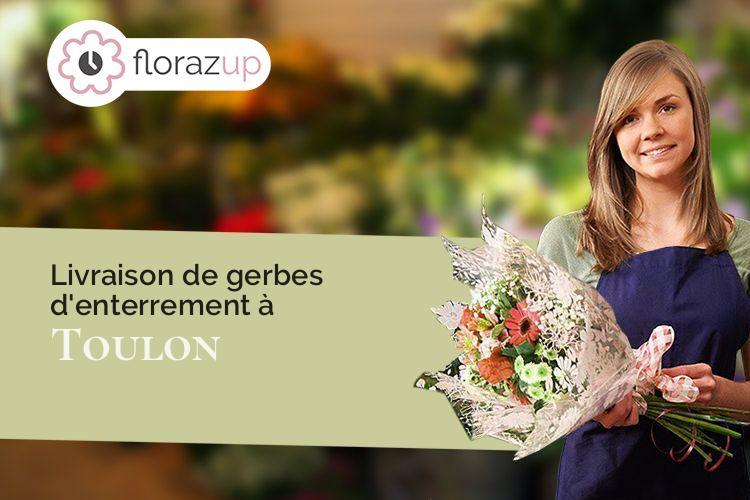 gerbes de fleurs pour des funérailles à Toulon (Var/83000)