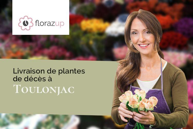 couronnes florales pour un deuil à Toulonjac (Aveyron/12200)