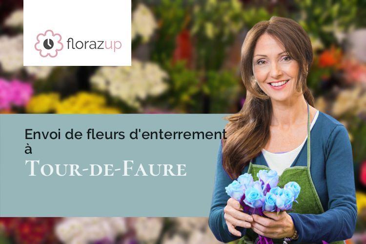 couronnes florales pour des obsèques à Tour-de-Faure (Lot/46330)