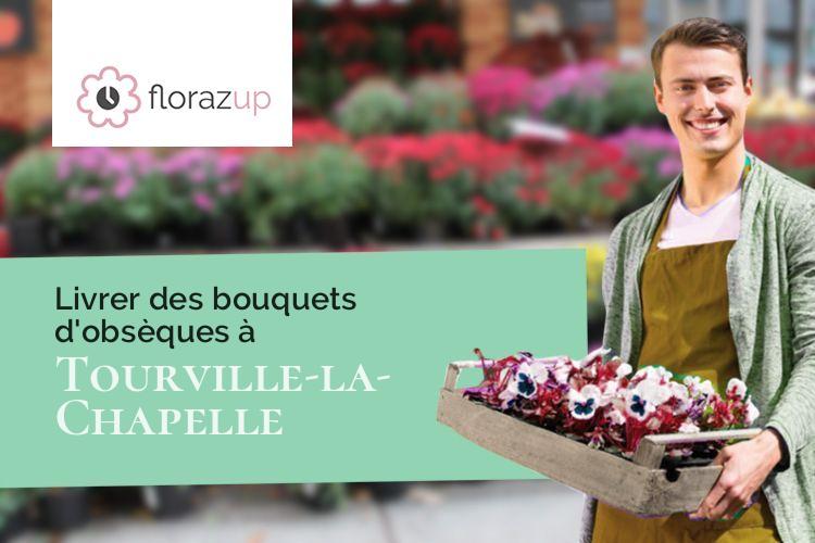 bouquets de fleurs pour des funérailles à Tourville-la-Chapelle (Seine-Maritime/76630)