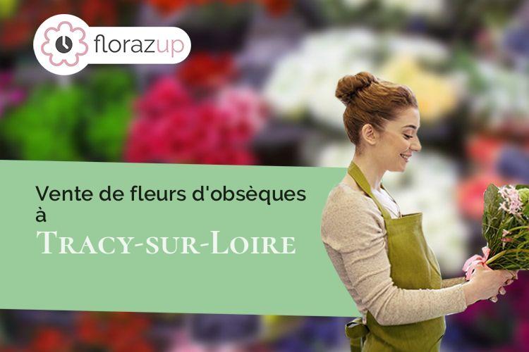 couronnes de fleurs pour un enterrement à Tracy-sur-Loire (Nièvre/58150)