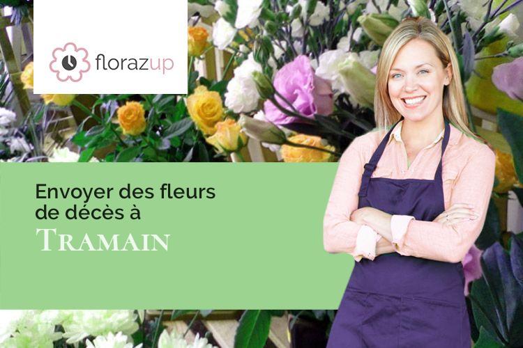 compositions florales pour un deuil à Tramain (Côtes-d'Armor/22640)