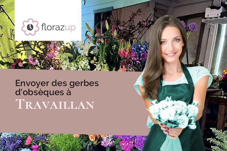 gerbes de fleurs pour des obsèques à Travaillan (Vaucluse/84850)