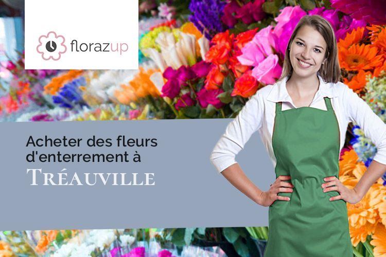 couronnes de fleurs pour un décès à Tréauville (Manche/50340)