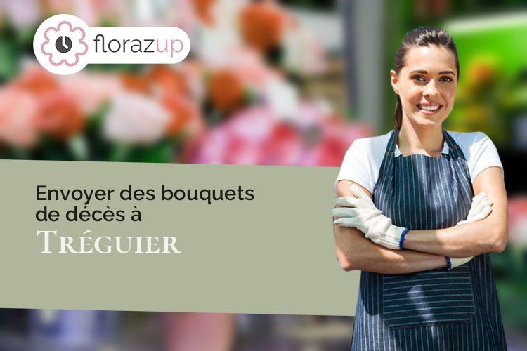 coeur de fleurs pour un enterrement à Tréguier (Côtes-d'Armor/22220)