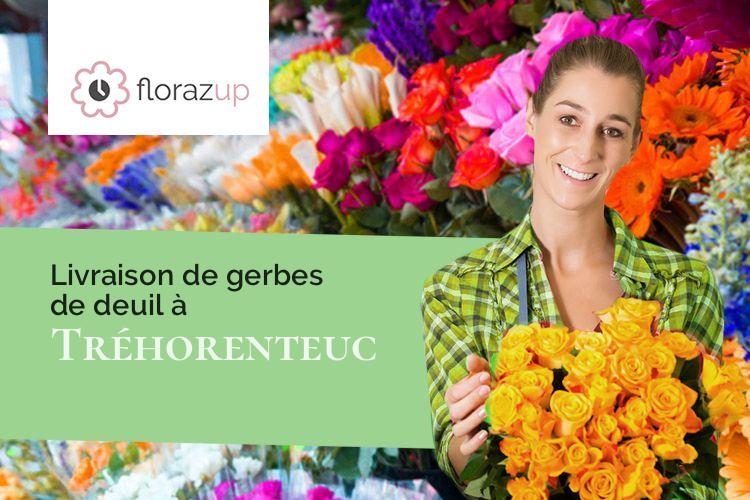 compositions florales pour un décès à Tréhorenteuc (Morbihan/56430)