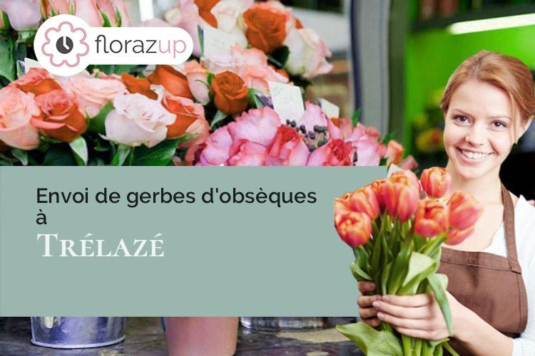 coupes de fleurs pour un enterrement à Trélazé (Maine-et-Loire/49800)