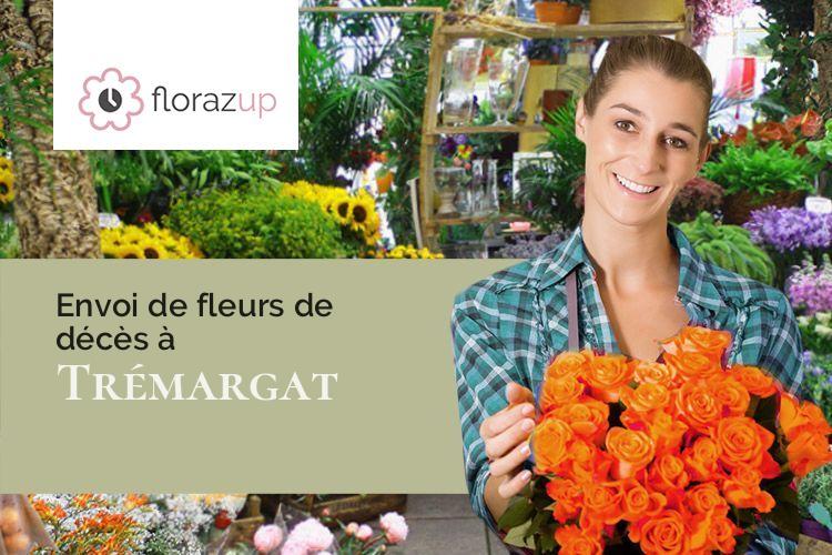 couronnes florales pour un décès à Trémargat (Côtes-d'Armor/22110)