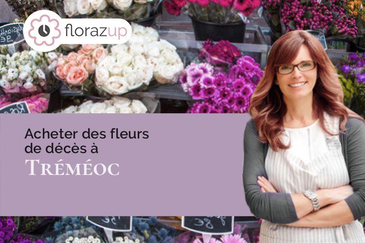 gerbes de fleurs pour un enterrement à Tréméoc (Finistère/29120)