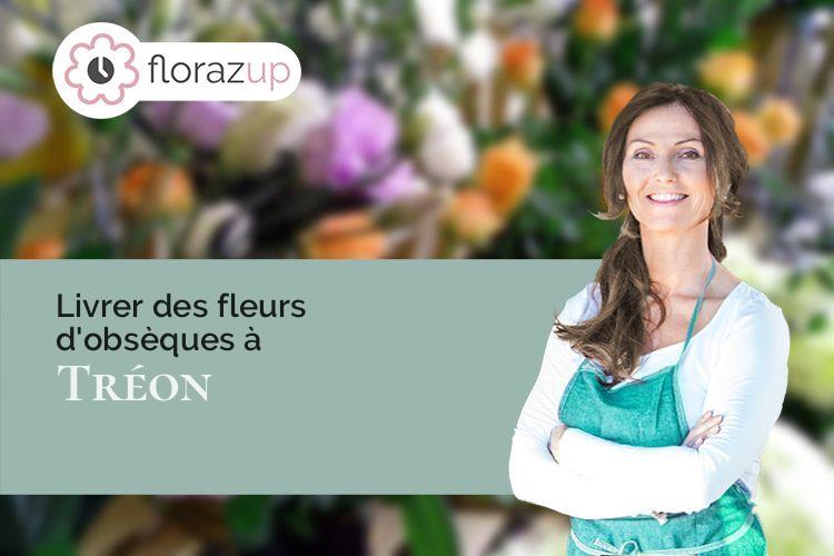 couronnes florales pour un deuil à Tréon (Eure-et-Loir/28500)