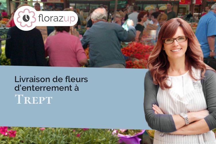 compositions florales pour des funérailles à Trept (Isère/38460)