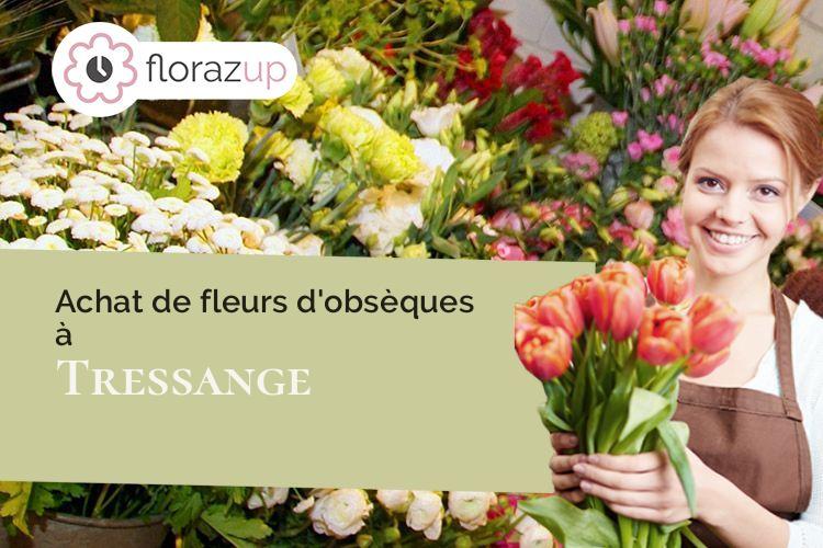 couronnes de fleurs pour un enterrement à Tressange (Moselle/57710)