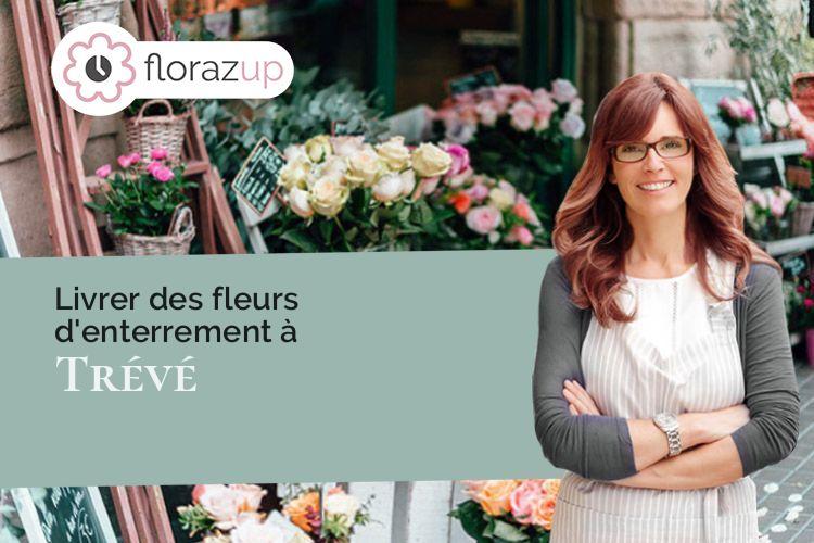 compositions de fleurs pour un enterrement à Trévé (Côtes-d'Armor/22600)